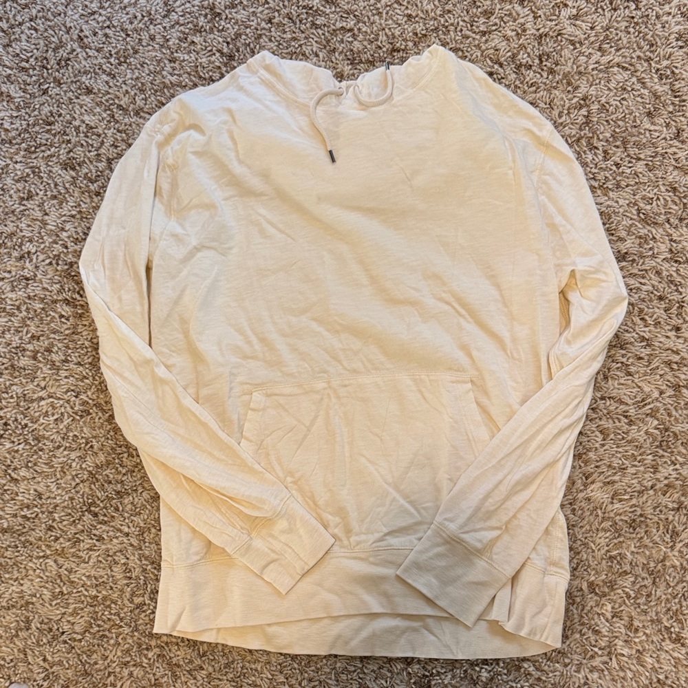 J Crew Cream Long Sleeve Hoodie